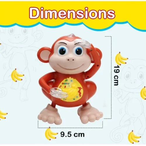 Dancing Monkey Toy with Music and Flashing LED Lights for Kids