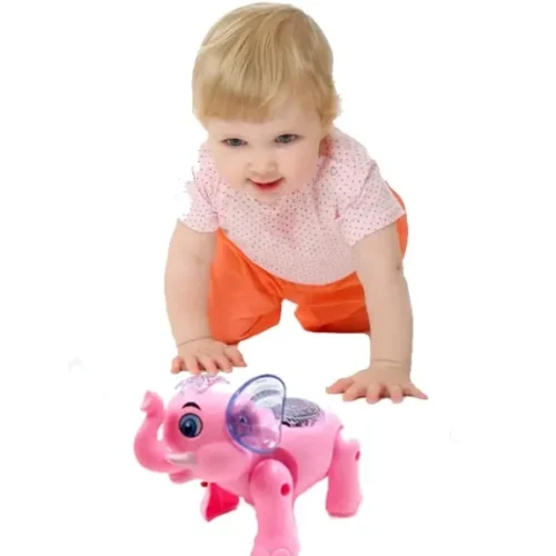 Walking Elephant Toy with Lights & Music for Kids