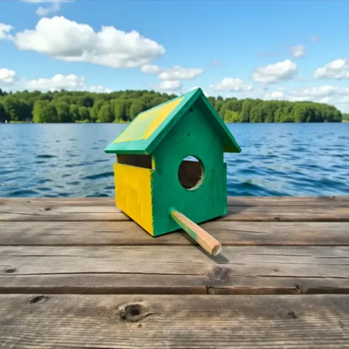 Wooden Bird House for Sparrows