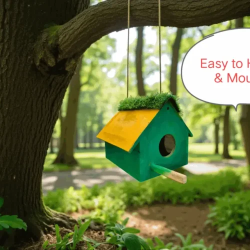 Wooden Bird House for Sparrows