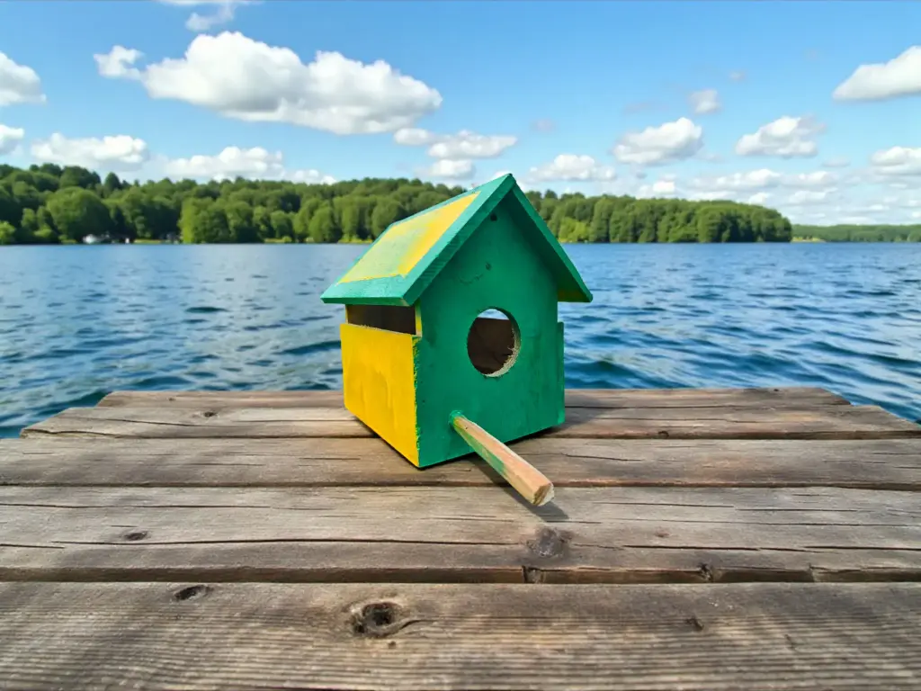 Wooden Bird House for Sparrows